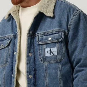 shopping pas cher Calvin Klein Veste En Jean Regular 90s Sherpa Denim Jacket En Bleu 11