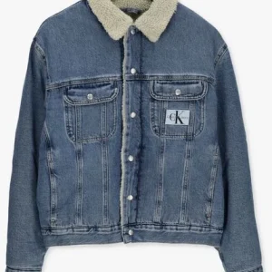 shopping pas cher Calvin Klein Veste En Jean Regular 90s Sherpa Denim Jacket En Bleu 13