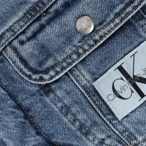 shopping pas cher Calvin Klein Veste En Jean Regular 90s Sherpa Denim Jacket En Bleu 15