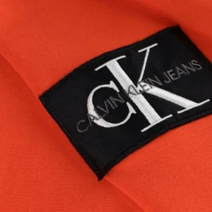 Nouvelle tendance Calvin Klein Chandail Monologo Sleeve Badge Hoodie En Orange 15