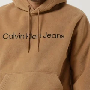 outlet soldes Calvin Klein Chandail Heavy Double Face Hoodie En Camel 11