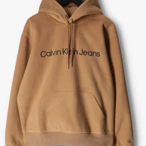 outlet soldes Calvin Klein Chandail Heavy Double Face Hoodie En Camel 13