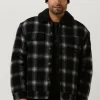 Calvin Klein Jack Check Sherpa Trucker Jacket En Noir Authentic Original licence 19