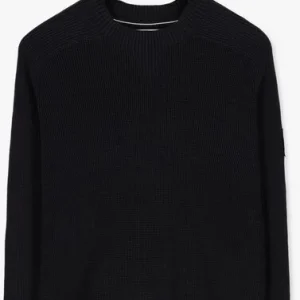 Calvin Klein Chandail Monologo Badge Sweater En Noir Neuve avec étiquette 13