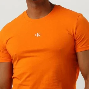 Calvin Klein T-shirt Micro Monolgo Tee En Orange site en ligne 11