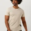 Calvin Klein T-shirt Badge Turn Up Sleeve En Beige magasin france 19