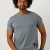 mode pas chere Calvin Klein T-shirt Badge Turn Up Sleeve En Gris 19