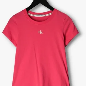 Calvin Klein T-shirt Micro Monologo Slim Fit Tee En Rose magasin 13