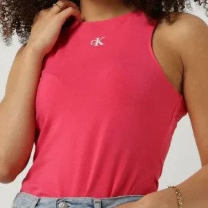 Calvin Klein Haut Micro Monologo Racer Back En Rose grande popularité 11