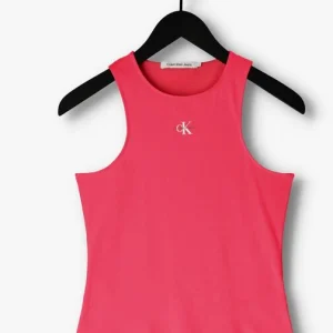 Calvin Klein Haut Micro Monologo Racer Back En Rose grande popularité 13