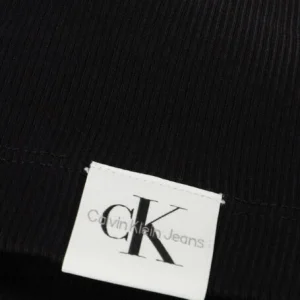 Calvin Klein Haut Rab Rib Tank Top En Noir soldes de Noël 15