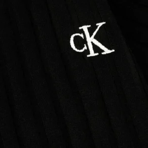 Calvin Klein T-shirt Rib Short Sleeve Tee En Noir en promotion 15