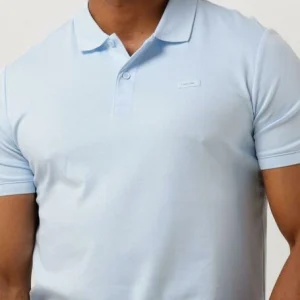 Calvin Klein Polo Smooth Cotton Slim Polo Bleu Clair Promotio de vente 11