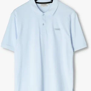 Calvin Klein Polo Smooth Cotton Slim Polo Bleu Clair Promotio de vente 13