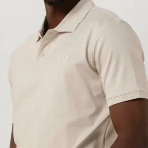 Calvin Klein Polo Smooth Cotton Slim Polo En Beige commentaire favorable 11