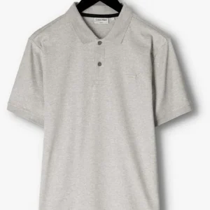 Livraison rapide Calvin Klein Polo Smooth Cotton Slim Polo En Gris 13