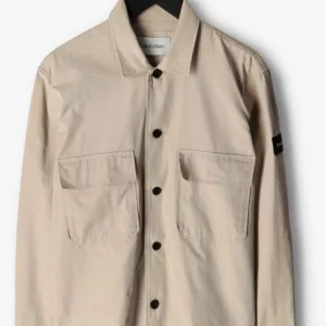 Calvin Klein Surchemise Cotton Nylon Overshirt En Beige Meilleur Service 13