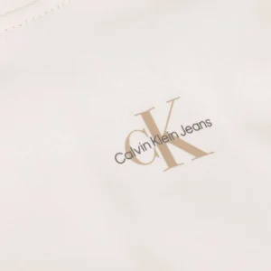 excellente qualité Calvin Klein Chandail Micro Monologo Hoodie Blanc 15