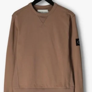 guranteed de qualité Calvin Klein Pull Monologo Sleeve Badge Cn En Marron 13