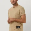 en promotion Calvin Klein T-shirt Badge Turn Up Sleeve En Vert 17