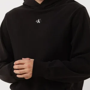 économies garanties Calvin Klein Chandail Micro Monologo Hoodie En Noir 11