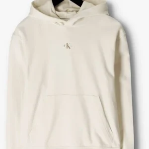 Calvin Klein Chandail Micro Monologo Hoodie Blanc Dernières Nouveautés 13