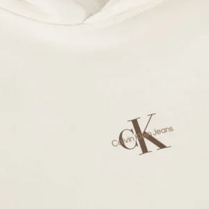 Calvin Klein Chandail Micro Monologo Hoodie Blanc Dernières Nouveautés 15