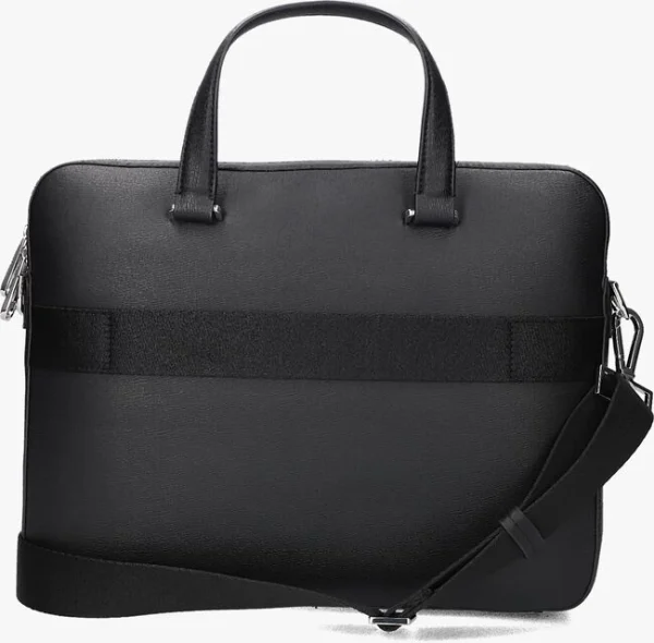 boutique en france Calvin Klein Ck Median Slim Laptop Bag Sac Pour Ordinateur Portable En Noir 4