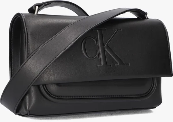 en ligne vente Calvin Klein Sculpted Ew Flap25 Pipping Sac Bandoulière En Noir 3