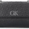 Calvin Klein Re-lock Ew Conv Xbody Emb Mono Sac Bandoulière En Noir Livraison gratuite 19