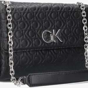 Calvin Klein Re-lock Ew Conv Xbody Emb Mono Sac Bandoulière En Noir Livraison gratuite 9