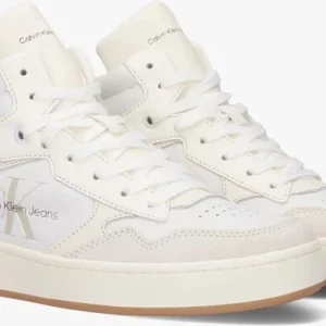 Top ventes Calvin Klein Basket Cupsole Mid Mono Baskets Montantes En Blanc 9