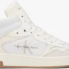 Top ventes Calvin Klein Basket Cupsole Mid Mono Baskets Montantes En Blanc 22