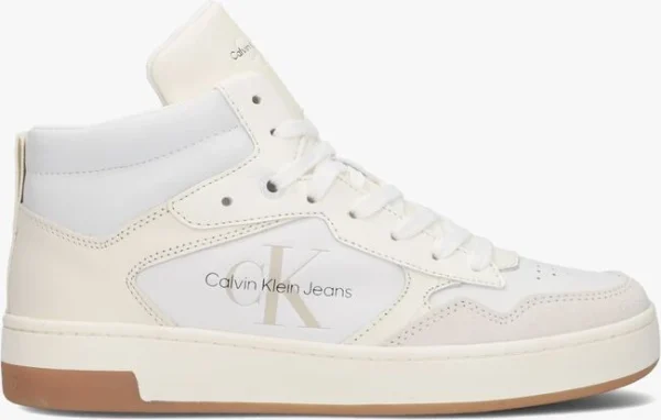 Top ventes Calvin Klein Basket Cupsole Mid Mono Baskets Montantes En Blanc 1