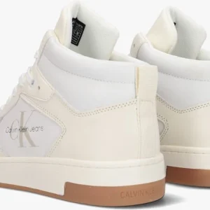 Top ventes Calvin Klein Basket Cupsole Mid Mono Baskets Montantes En Blanc 11