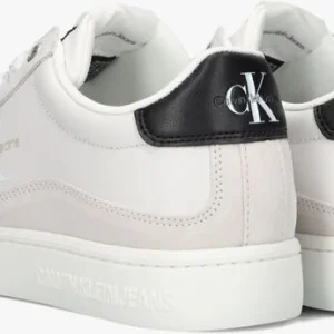 Calvin Klein Classic Cupsole Mono Baskets Basses En Blanc Top ventes 12