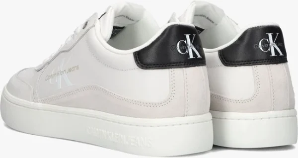 Calvin Klein Classic Cupsole Mono Baskets Basses En Blanc Top ventes 4