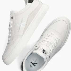 Calvin Klein Classic Cupsole Mono Baskets Basses En Blanc Top ventes 16