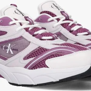 Meilleur Prix Garanti Calvin Klein Retro Tennis Dames Baskets Basses En Violet 10