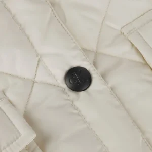 à prix promos Calvin Klein Jack Quilted Wide Overshirt Blanc 7