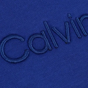 Calvin Klein Pull Ck Embroidery Logo Sweatshirt En Bleu france 7