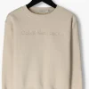 excellente qualité Calvin Klein Pull Ck Embroidery Logo Sweatshirt En Beige 11