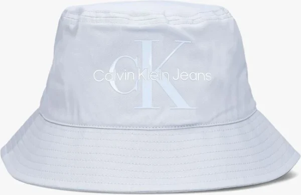 Calvin Klein Monogram Bucket Hat Chapeau En Bleu mode pas chere 1