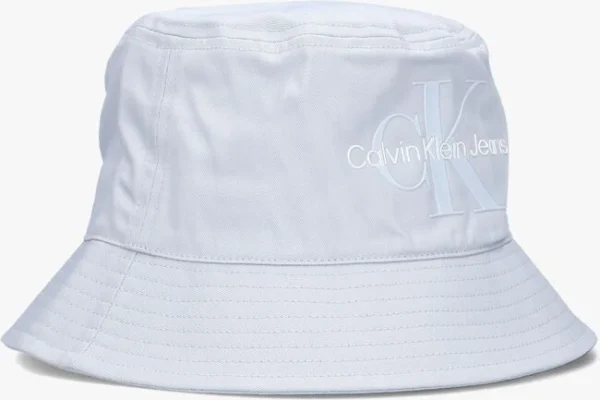 Calvin Klein Monogram Bucket Hat Chapeau En Bleu mode pas chere 3