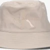 Calvin Klein Monogram Bucket Hat Chapeau En Beige Retour Facile et Gratuit 19