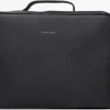 Calvin Klein Ck Must Pique 2g Conv Laptop Bag Sac Pour Ordinateur Portable En Noir à prix réduits 19