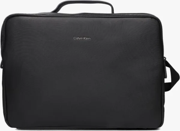 Calvin Klein Ck Must Pique 2g Conv Laptop Bag Sac Pour Ordinateur Portable En Noir à prix réduits 1