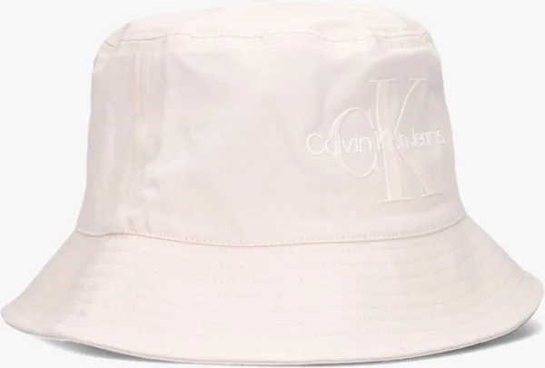 excellente qualité Calvin Klein Monogram Bucket Hat Chapeau En Rose 3