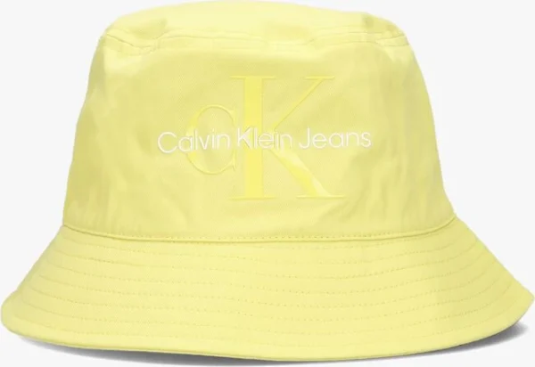 Calvin Klein Monogram Bucket Hat Chapeau En Jaune jusqu'à 1