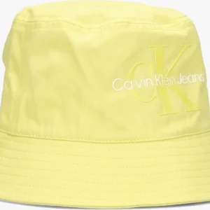 Calvin Klein Monogram Bucket Hat Chapeau En Jaune jusqu'à 9